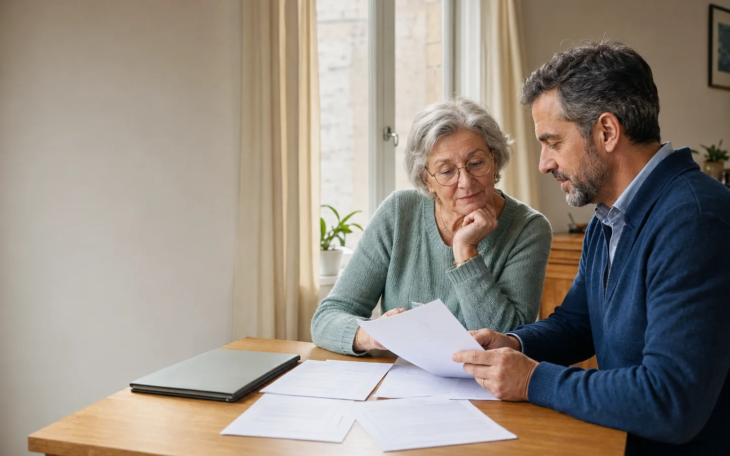 Des seniors consultent calmement des informations générales